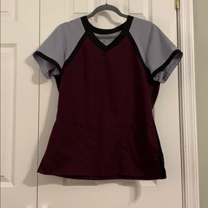 Maroon/Gray Grey’s Anatomy Active Scrub Top